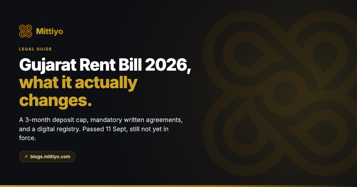 Gujarat Rent Bill 2026: What It Says, and Where It Stands